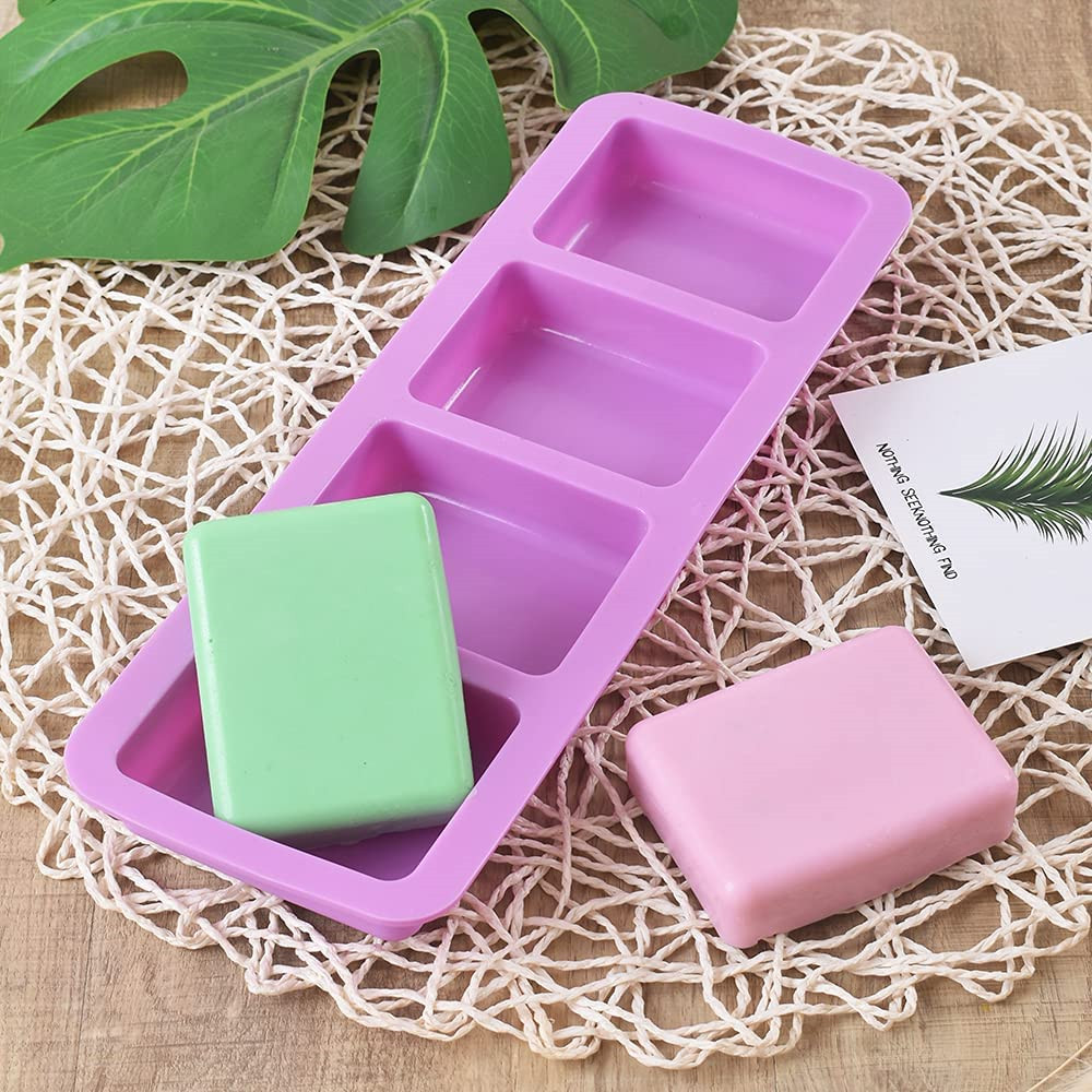 Molde rectangular de silicona para pastel, moldes cuadrados para jabón, pudín, muffins, pan, Brownie, molde de pan de maíz