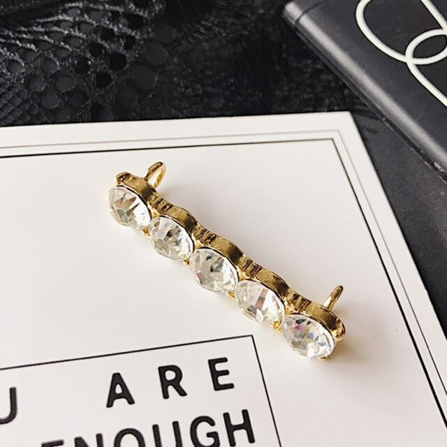 1pcs Decoration Laces Glitter Clip Shoe Accessories Women Shoes Decorative Lovely Shiny Clip Beads Charm Shoe Buckle Decoration: Gold-H