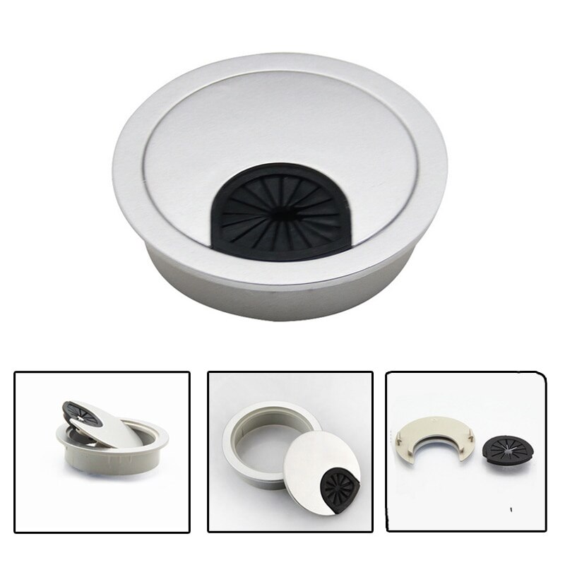 Cable Hole Covers Round Computer Desk Grommet Cable Hole Covers Furniture Hardware Outlet Port Surface Line Sort Out Tools^_^