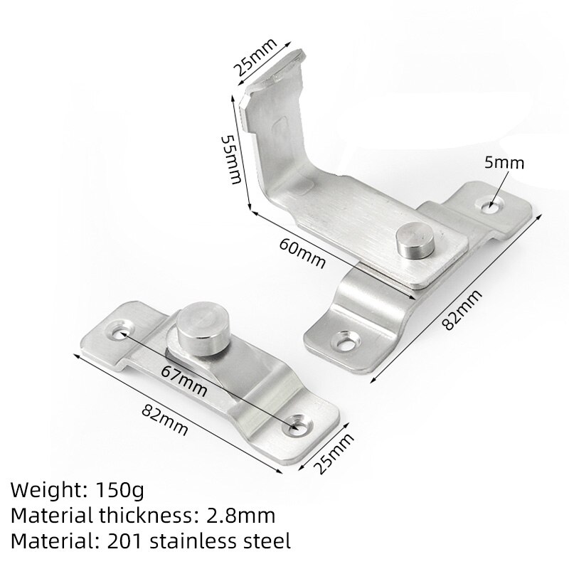 A stainless steel oversize 90 degree lock, suitable for home safety door hardware fittings of right angle Hotel: Default Title