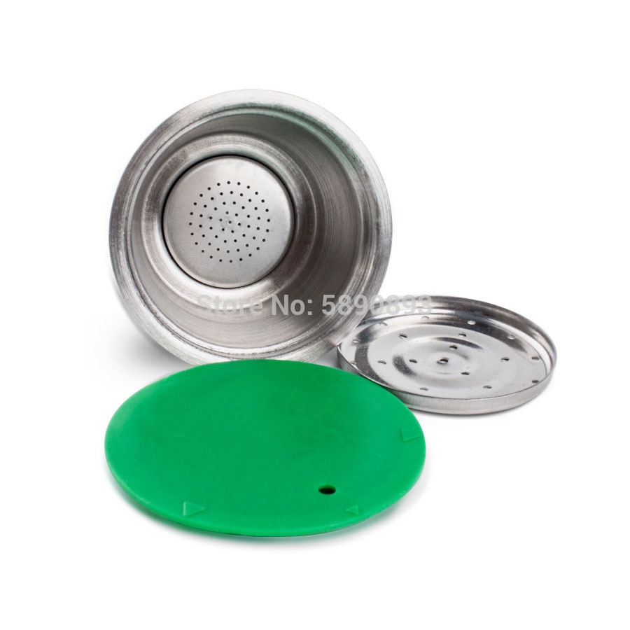 Cápsula de Metal de acero inoxidable, Compatible con máquina de café dolce gusto, cápsula reutilizable rellenable