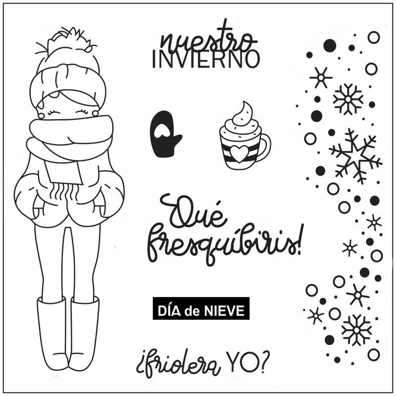 9 timbres de dessin animé espagnol pour filles | Bon ami/timbre de bain Transparent pour bricolage, scrapbooking/artisanat de découpe d'album photo, pochoirs: 404528