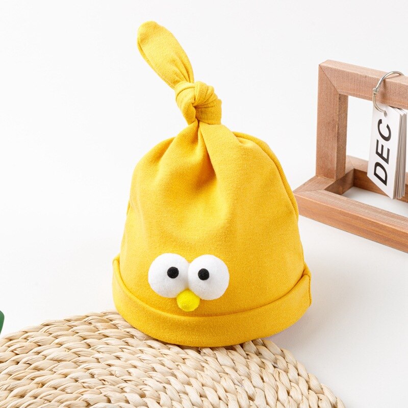 Bonnet tricoté à gros yeux pour garçon et fille, Bonnet de dessin animé mignon au Crochet pour bébé et enfant, printemps été
