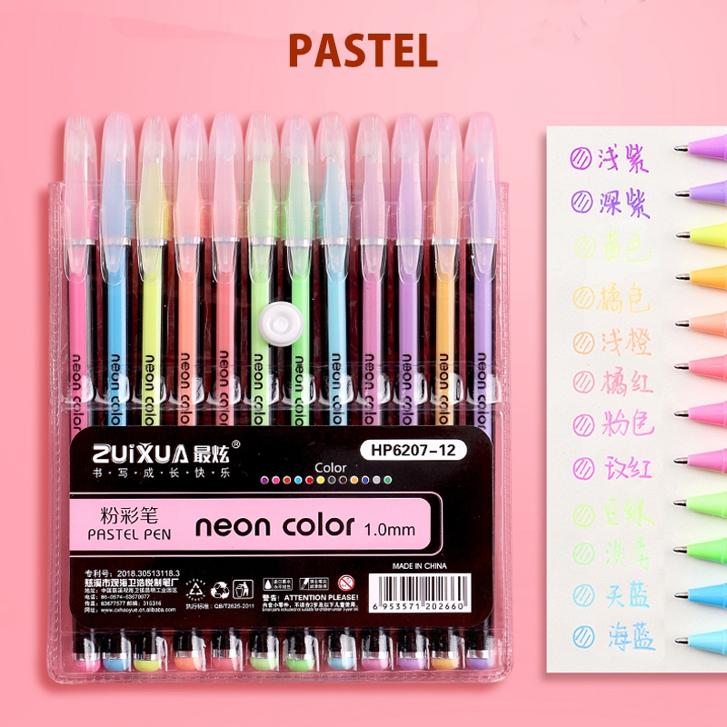 Bolígrafos de Gel de colores brillantes metálicos para la escuela, oficina, libro para colorear para adultos, diarios, marcadores artísticos de dibujo, bolígrafo de , 12/24 Uds.: Verde