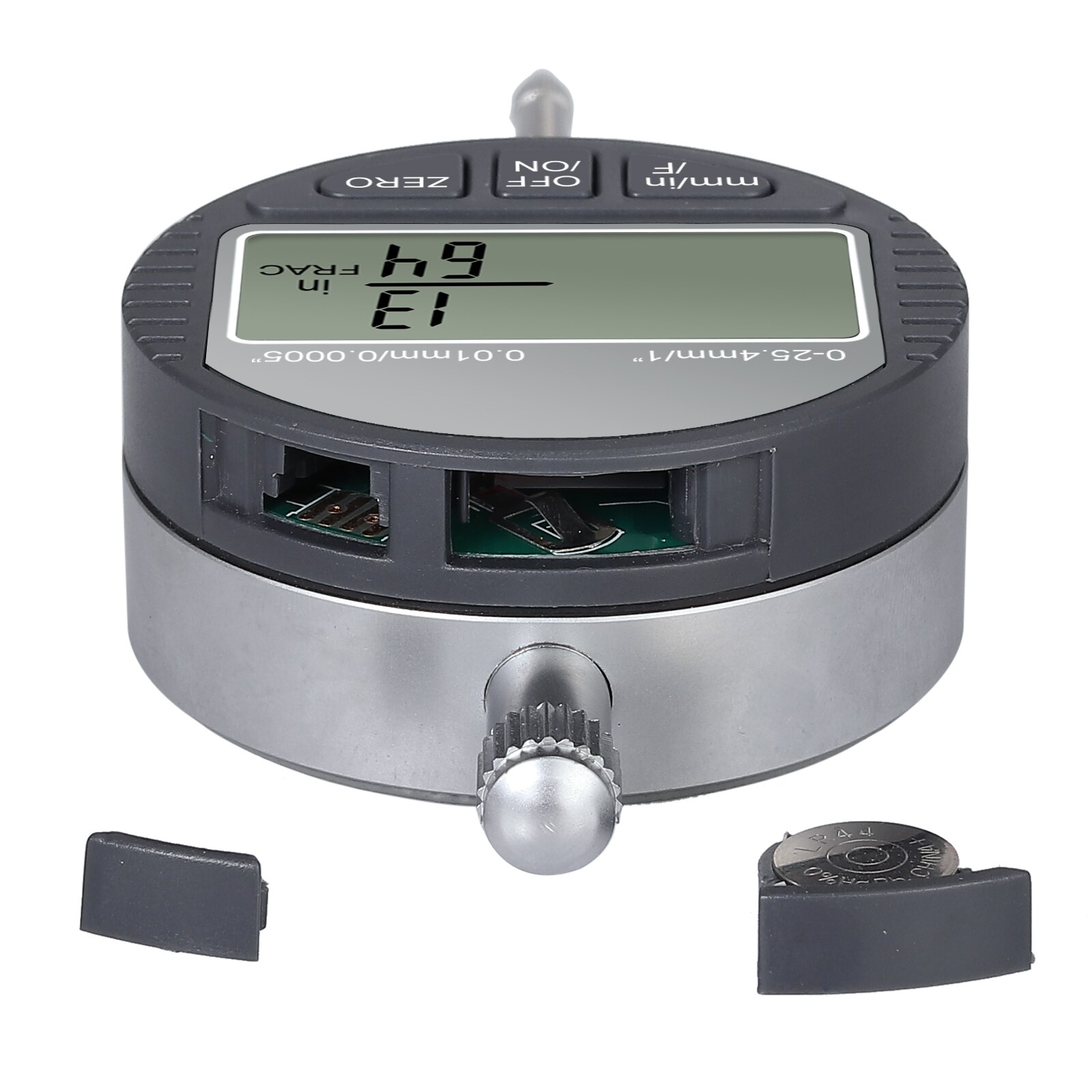 Neoteck DTI Digital Dial Indicator With Fractions/Inch/Metric Digital Probe Indicator Gauge Range 0-25.4mm/1'' Dial Indicator