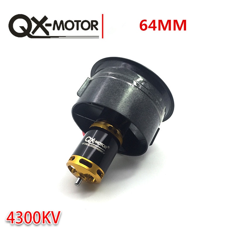 QX-Motor 64mm EDF Alle Set QF2822 4300KV Motor mit 5 Klingen Impeller für RC Flugzeug