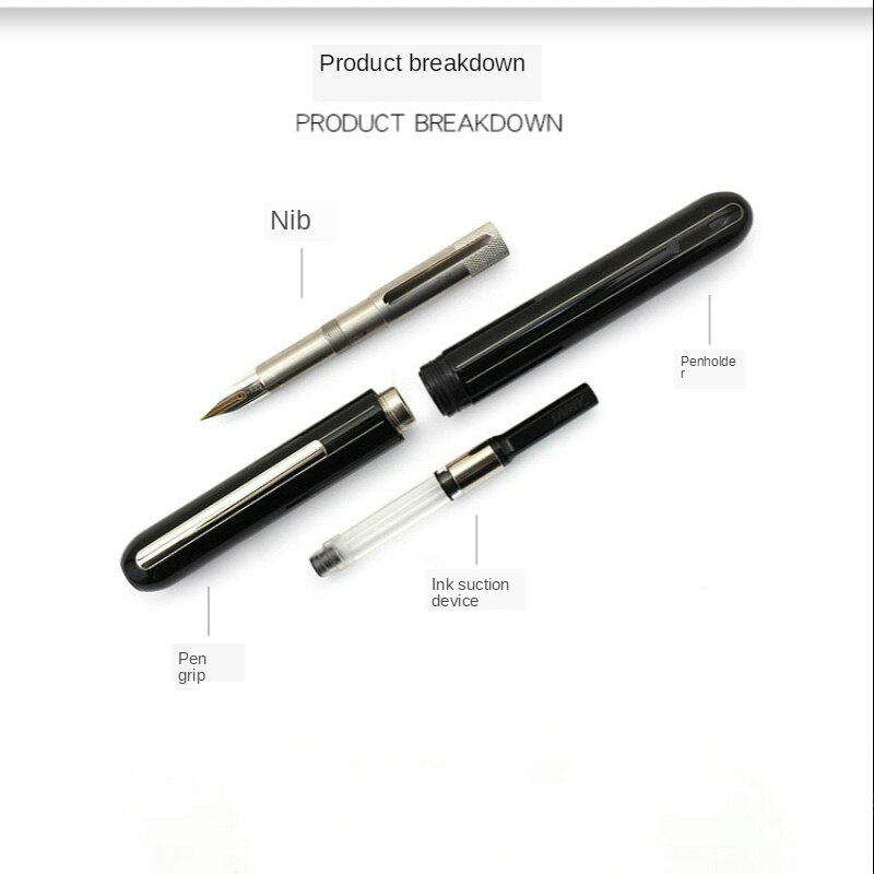 LM Dialog Focus 3 Fountain Pen Supplies Red Dot Award Black Titanium Tip Nib Ink Retractable Pens