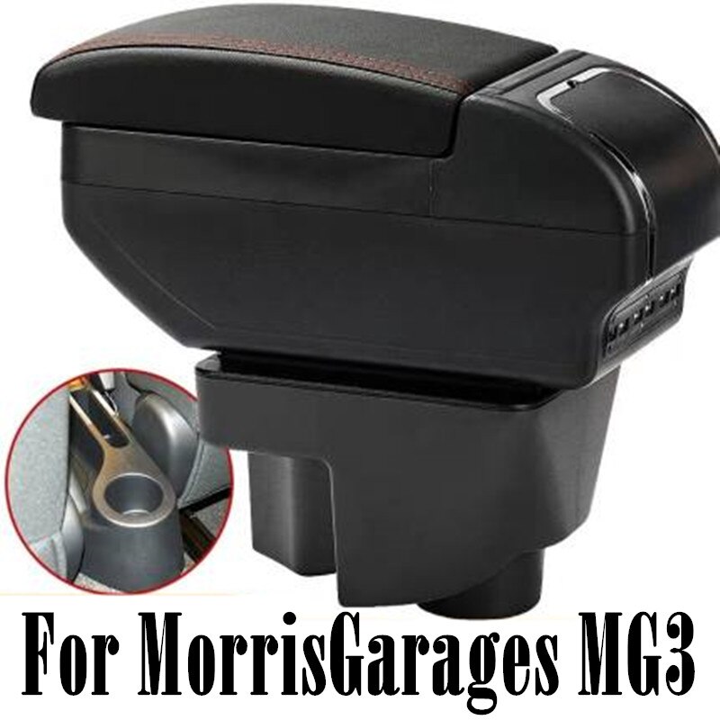 For MorrisGaragesMG3 mg3 armrest box central Store content Storage box with cup holder ashtray USB interface products 2007