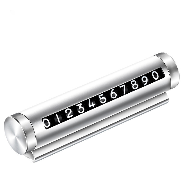 Autotelefoonnummerplaat Tijdelijke parkeerkaart Aluminium stickers Draaien Park Stop Tijdelijke parkeerkaart Auto-accessoires: MULTI