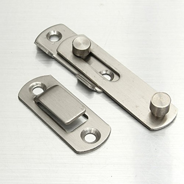 Stil rustfrit stål hasp lås lås hjem sikkerhedsport dør lås lås glide lås hardware 20 x 50 x 70mm: Default Title