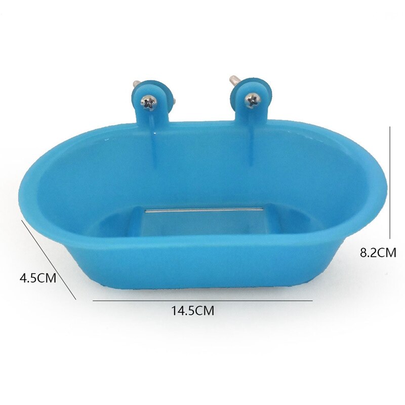 Bañera para loros con espejo, caja de ducha para baño de pájaros, espejo para periquitos, peonías, juguetes para mascotas, cuidado de aves, jaula para mascotas pequeñas, accesorios: Under Mirror