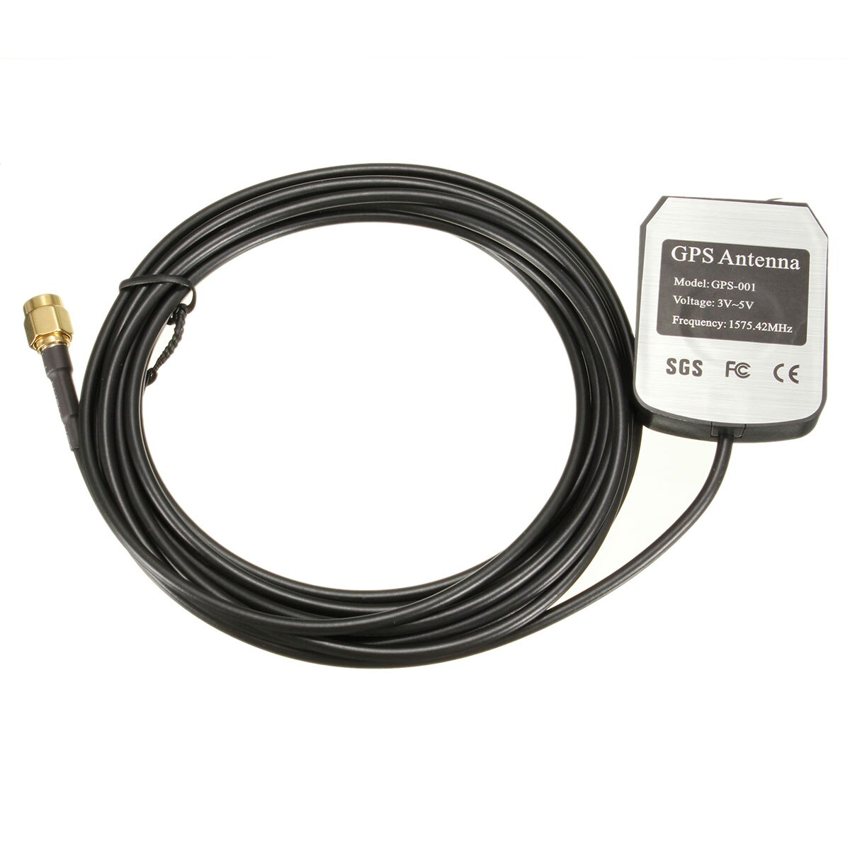Ba30DEllylelly 1575,42 MHz Auto-GPS-Antenne Aktive Fernantenne Antenne RP-SMA-Stecker Signaladapter Auto-DVD-GPS-Navigationsantenne 