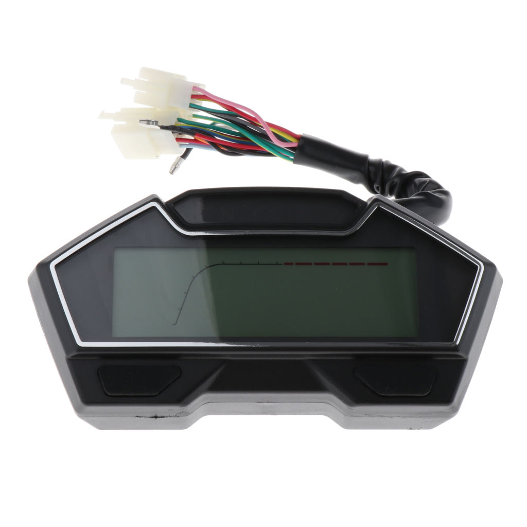 LCD Motorcycle Speedometer Odometer -Speed Fuel Gauge 199 Kph Mph