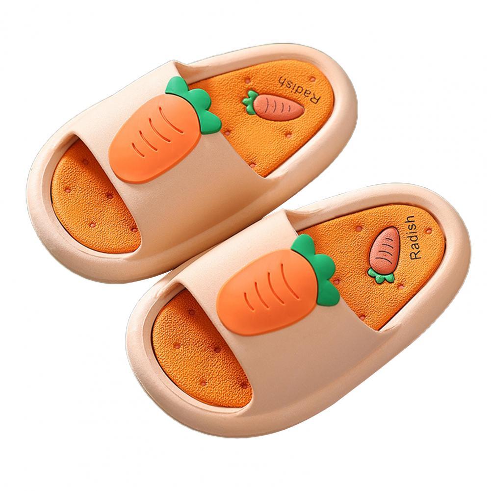 Zapatillas de verano con absorción de impacto para niños, sandalias de baño, 1 par: Naranja / 20 cm