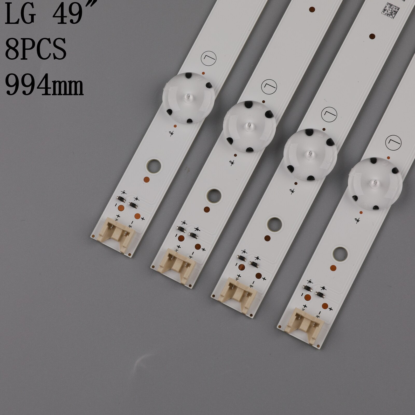 8 PCS LED backlight strip for LG 49UH610A 49UH6100 49lf5100 49UH6030 49UF640V 49UF6407 LGE_WICOP_49inch_UHD/FHD_REV05_A B