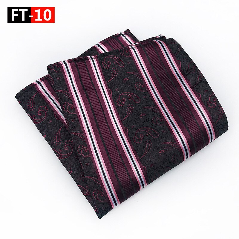 Mouchoir de poche bleu gris jaune #39 pour homme, mouchoir imprimé à rayures, mouchoir en soie et polyester, pochette de travail, serviette de poitrine 25*25cm: Ft 10