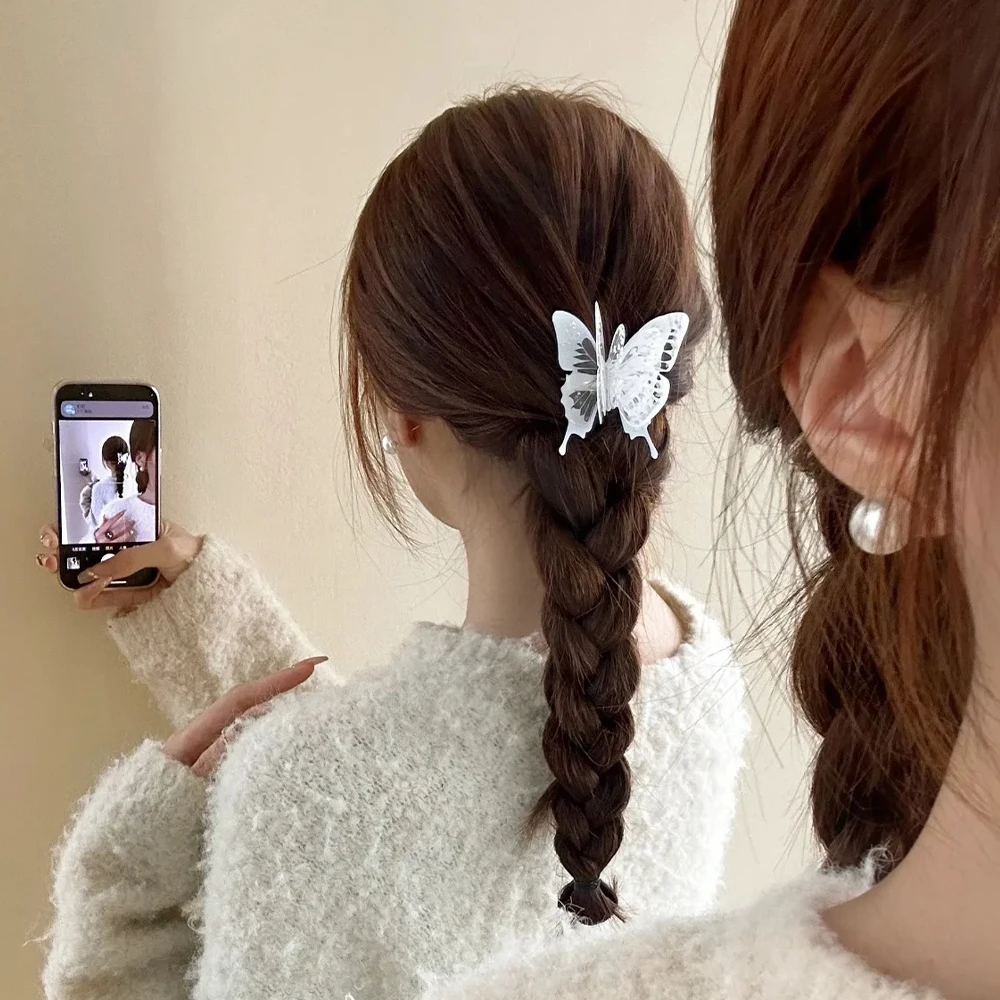 Pinza de pelo de mariposa 3D , pinzas para el cabello con forma de mariposa móvil, horquilla decorativa para el cabello dulce para niñas, diadema, accesorios para el cabello