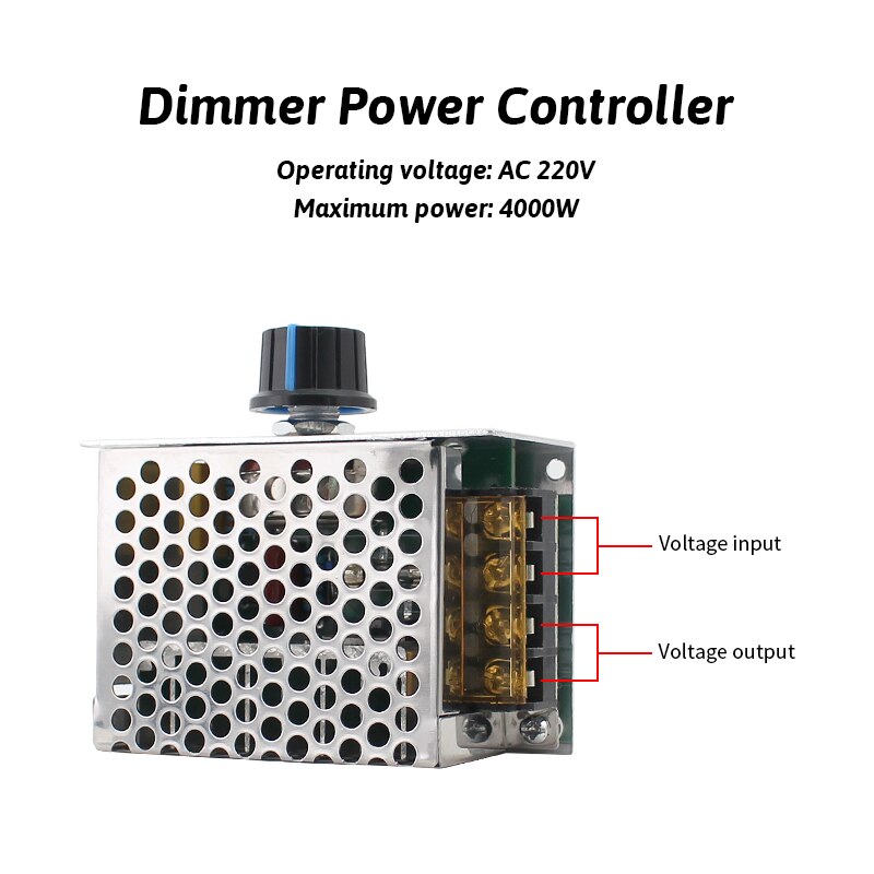 Dimmer 220 V Controlador de Velocidade Motor 4000W 220 V Regulador de Tensão Dimmer Eletrônico Regulador Do Motor Dimmer Termostato Regulador