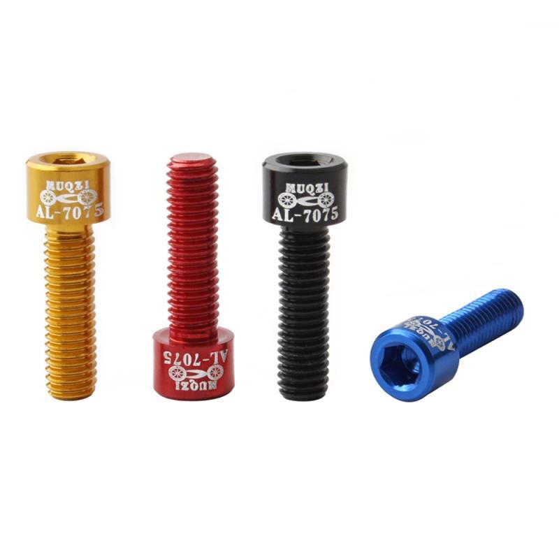 4pcs/lot Bicycle Handlebar Stem Screw Aluminum Alloy M5*17Mm Mountain Road Fixed Gear Stem Riser Bolts Bike Accessories