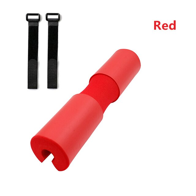 Barbell Pad Squat Pad - for Lunges Squats and Hip Thrusts - Relieve neck and shoulder discomfort - Fit Standard and Olympic Bars: Red