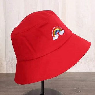 Bnaturalwell enfants seau chapeau Sunbonnet enfants plage chapeau garçons filles été chapeau couture modèle tutoriel coton panama H026D: H026D Red
