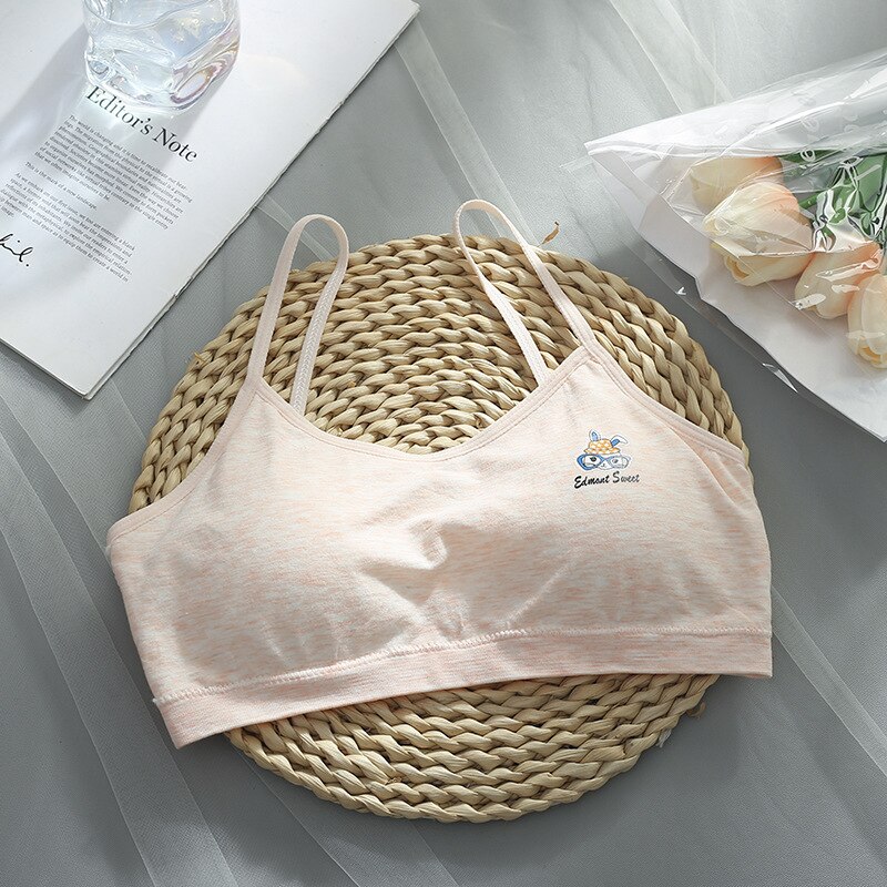 Girl Bra Development Period Wrapped Chest Student Underwear Wireless Bottoming Vest Teenage Girls Clothing 12 14 16 Years: 3
