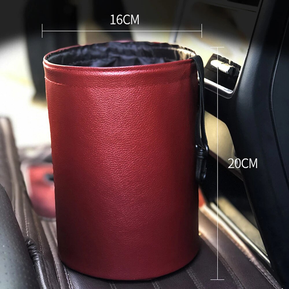 Bote de basura plegable para coche, contenedor de basura Interior, organizador de residuos, soporte impermeable, accesorios para automóvil