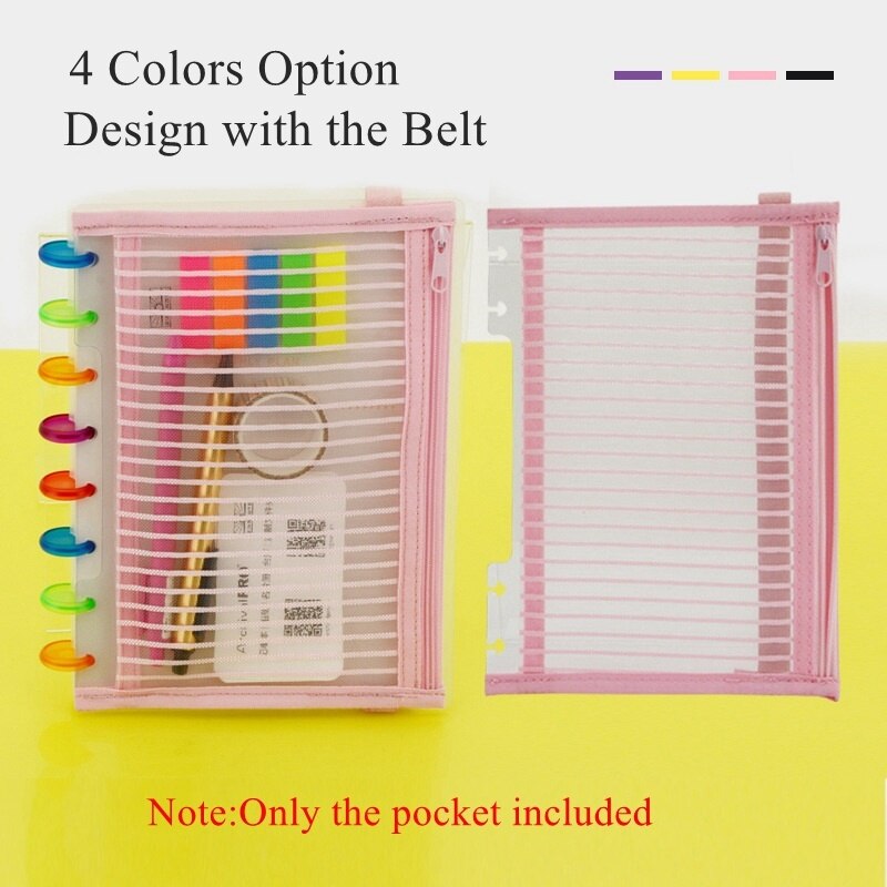 Pochettes de reliure à fermeture éclair A5/B6, bricolage, accessoires pour ordinateurs portables LF19-293