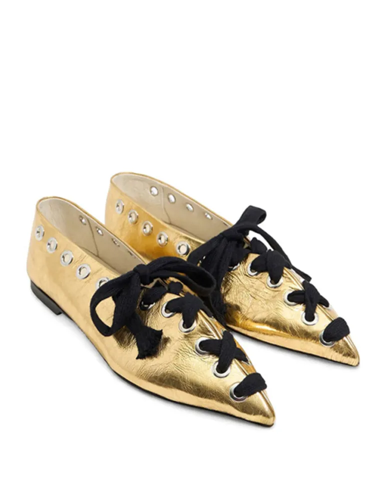 2025Primavera/Estate Nuove scarpe basse da balletto da donna Moda punta a punta 34-44 Scarpe basse da donna grandi Scarpe da donna Four Seasons: Cielo Blu / 39