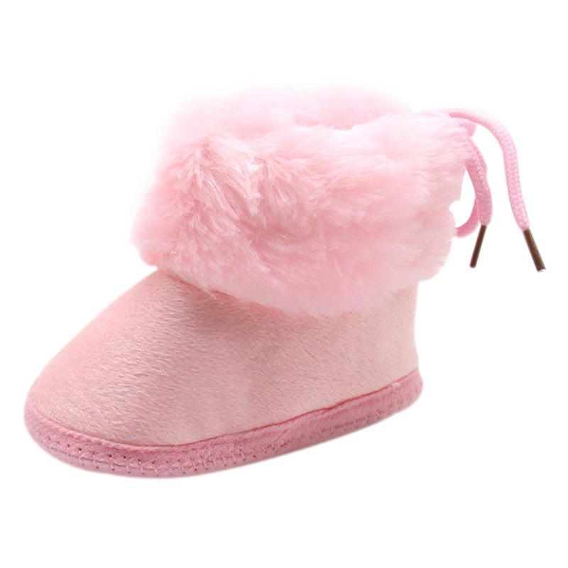 Bobora Winter Baby Girl Warm Shoes Booties Soft Soled Keep Warm Toddler Girls Boys Crib Bebe Shoes Booties 0-18M