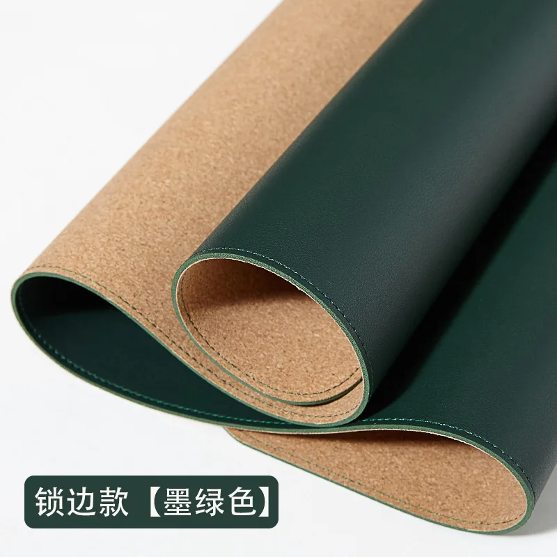 2024New office Mouse Pad 90x45/80x40cm PC Mousepad XXL Computer Waterproof Table Pad PU Leather Large Desk Mat Double-sided: XXS / BEAN PASTE