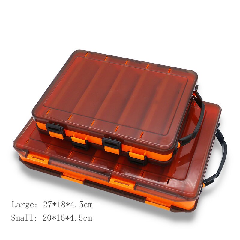 Double-Sided 14 Grid Fishing Tackle Box Sea Fishing Reservoir Fishing Box High-Strength Fishing Bait Box Fishing Accessory Box
