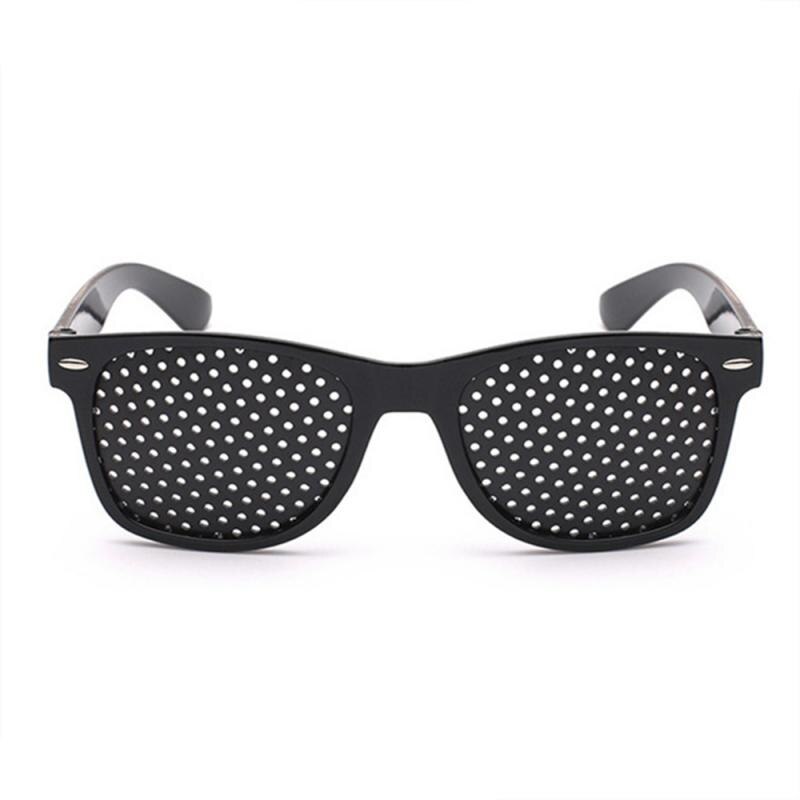 1pc schwarze unisex-lochbrillen zur sehkorrektur, augenübungen, lochbrillen zur verbesserung der sehkraft, kunststoff