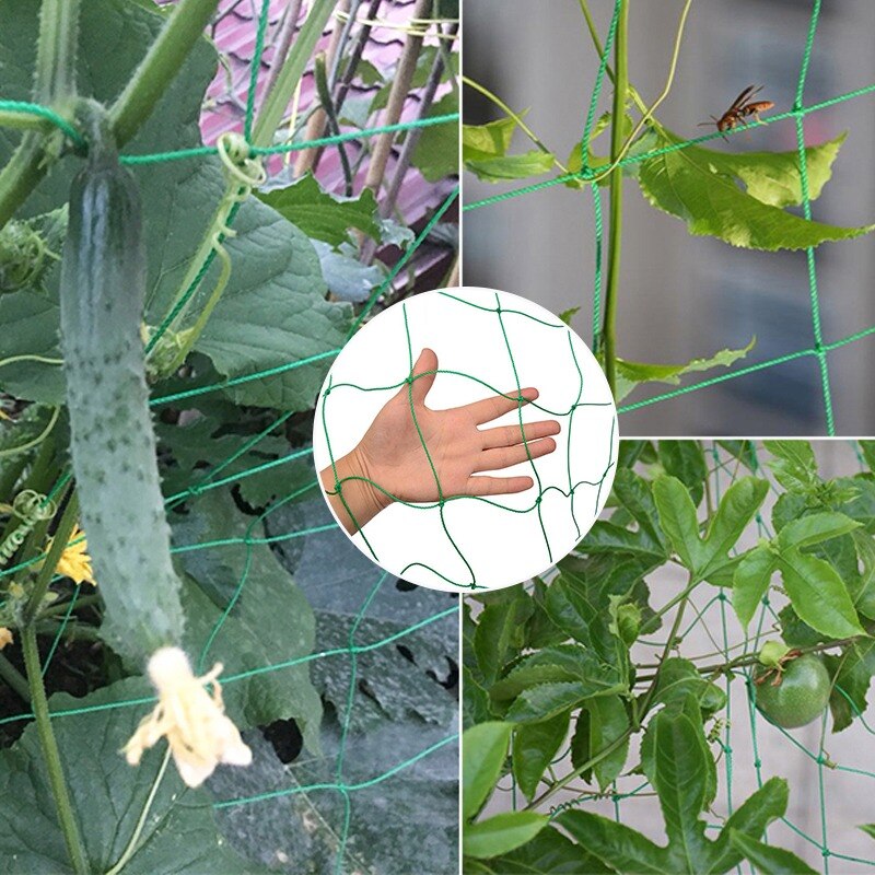 1 Set Garden Plant Trellis Netting Heavy Duty Mesh Vine Landing Garden Weaving Grow Frame Vegetable Flower Cucumber Climbing Net