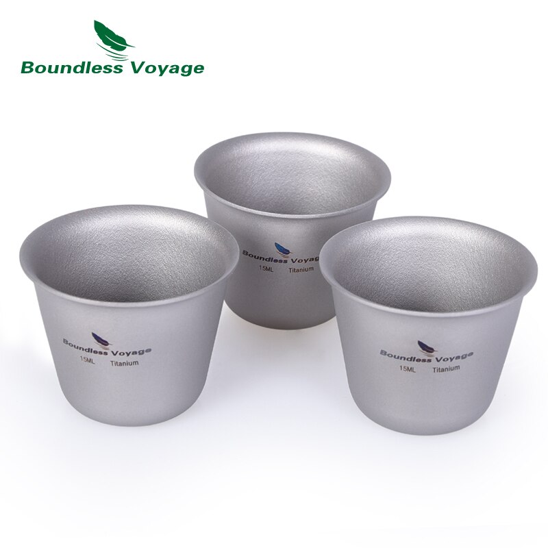 Grenzenlose Reise Titan Mini Wein Tee Sake Tasse Becher draussen Camping Picknick Party Whiskey Glaskolben Krug Getränk