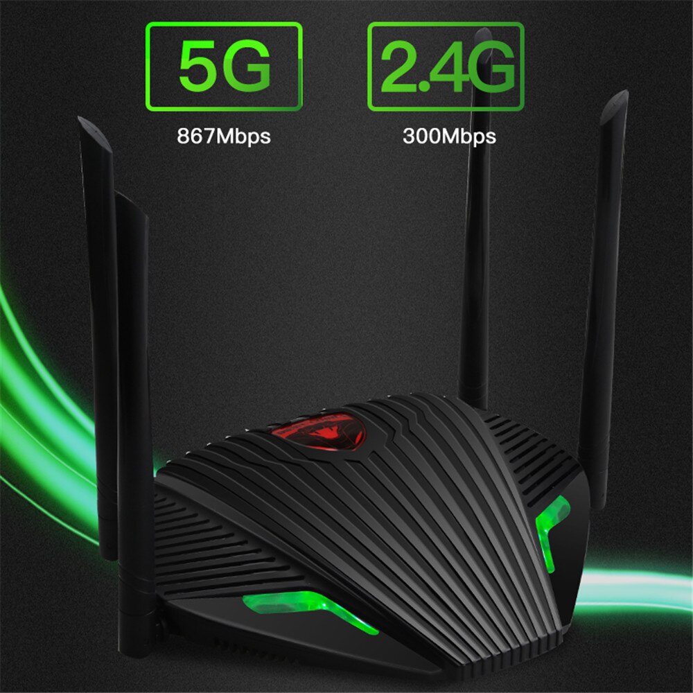 Kebidu 5Ghz AC1200 Draadloze Wifi Router Gigabit Dual Band Repeater Met 4 * 5dBi High Gain Antennes 1200Mbps IPv6 Bredere Dekking