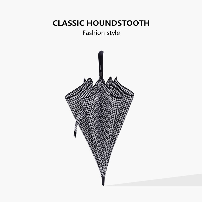 Donna di modo Ombrello pezzato De Poule Ragazze Ombrelli Da Pioggia Donne Resistente Al Vento golf Grande borsa da Viaggio Lungo Signore Ombrello 8K Automatico