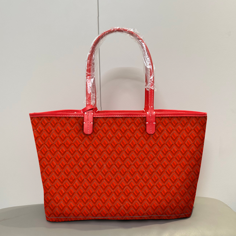 S tote bag A+++++ little bag one shoulder handbaglarge capacity shoulder Shopping bag Mummy tote Bag double sides leather mini: L / Red