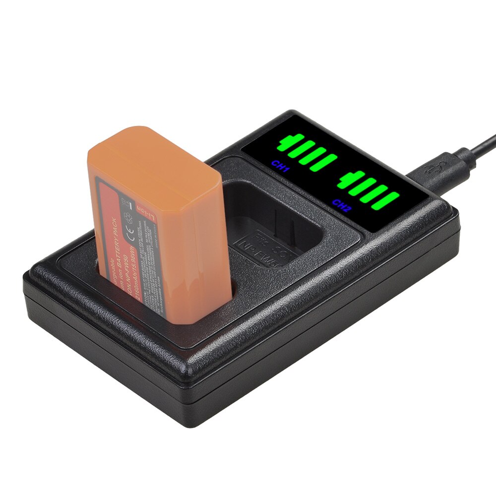 2160Mah NP-FW50 Np FW50 NPFW50 Batterij Voor Sony Alpha A7 A7II A7R A7RII Alpha A6000 A6300 A6400 Met Led dual Charger