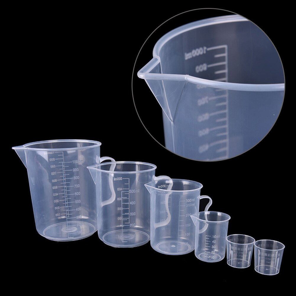 Transparante Plastic Meet Jug Schenktuit Oppervlak Keuken Laboratorium Maatbeker Schaal Koken Tool 20/30/50/300/500/1000 Ml