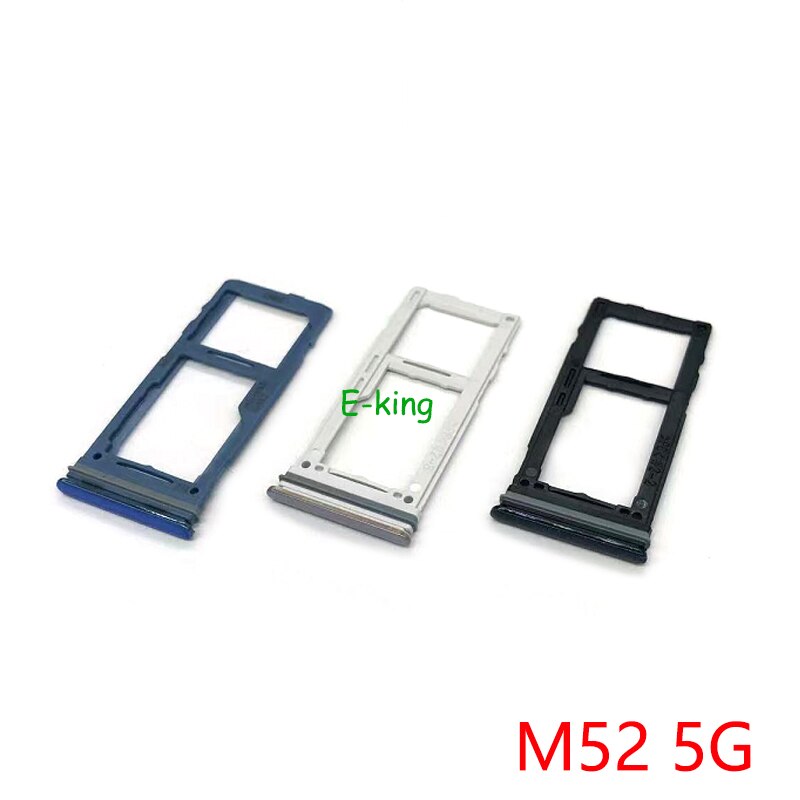 Voor Samsung Galaxy M12 M127 M51 M515F M52 M526B Sim Card Slot Lade Houder Sim Card Reader Socket