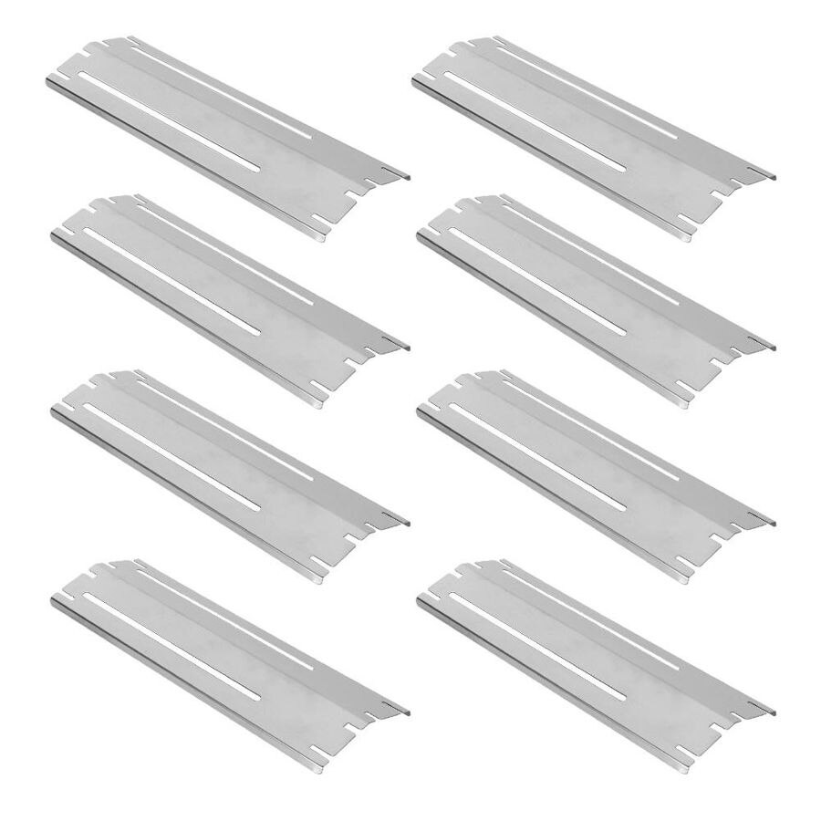 8pcs Adjustable Stainless Steel Gas Grill Heat Plate BBQ Heat Tent Replacement Porcelain Flavor BBQ Grill Pad Grill Cooking Tool