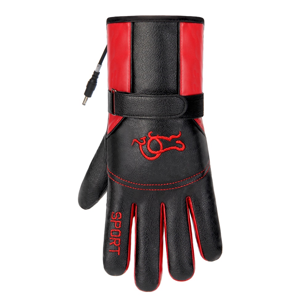 Heated Motorcycle Gloves Waterproof Heated Guantes Moto Touch Screen Battery Powered Motorbike Racing Riding Gloves Winter