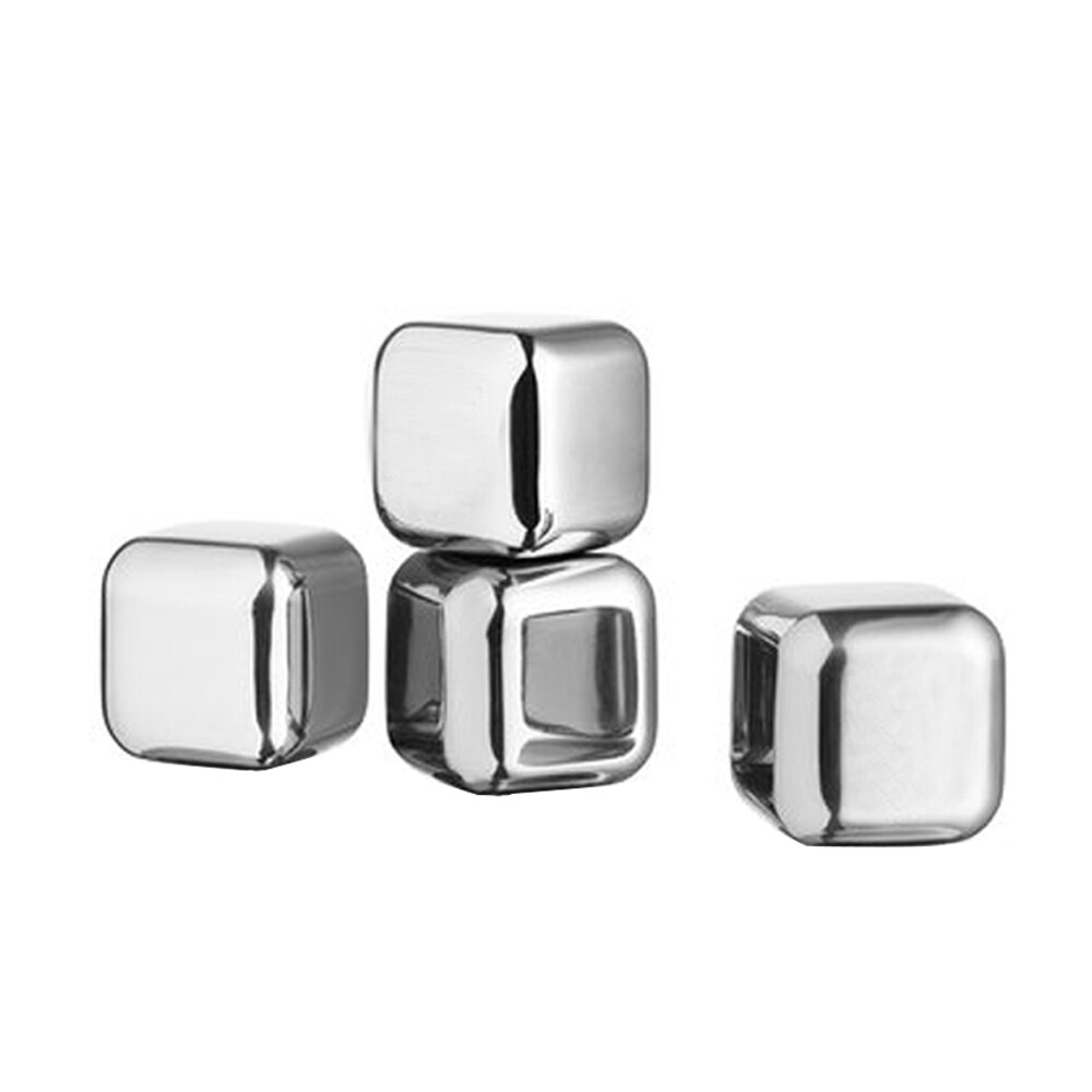 1pc herbruikbare ijsblokjes van roestvrij staal, ijsblokjes van metaal, bevroren toren, ijsgranulator, wijn, bierkoeler, water, whiskysteen