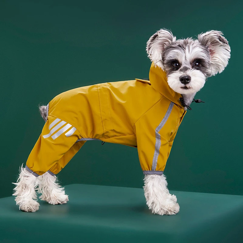 Regenjassen voor huisdieren Hond Reflecterend Waterdicht Puppy Regenjassen met capuchon voor kleine middelgrote honden Jumpsuit Chihuahua Franse Bulldog Overalls