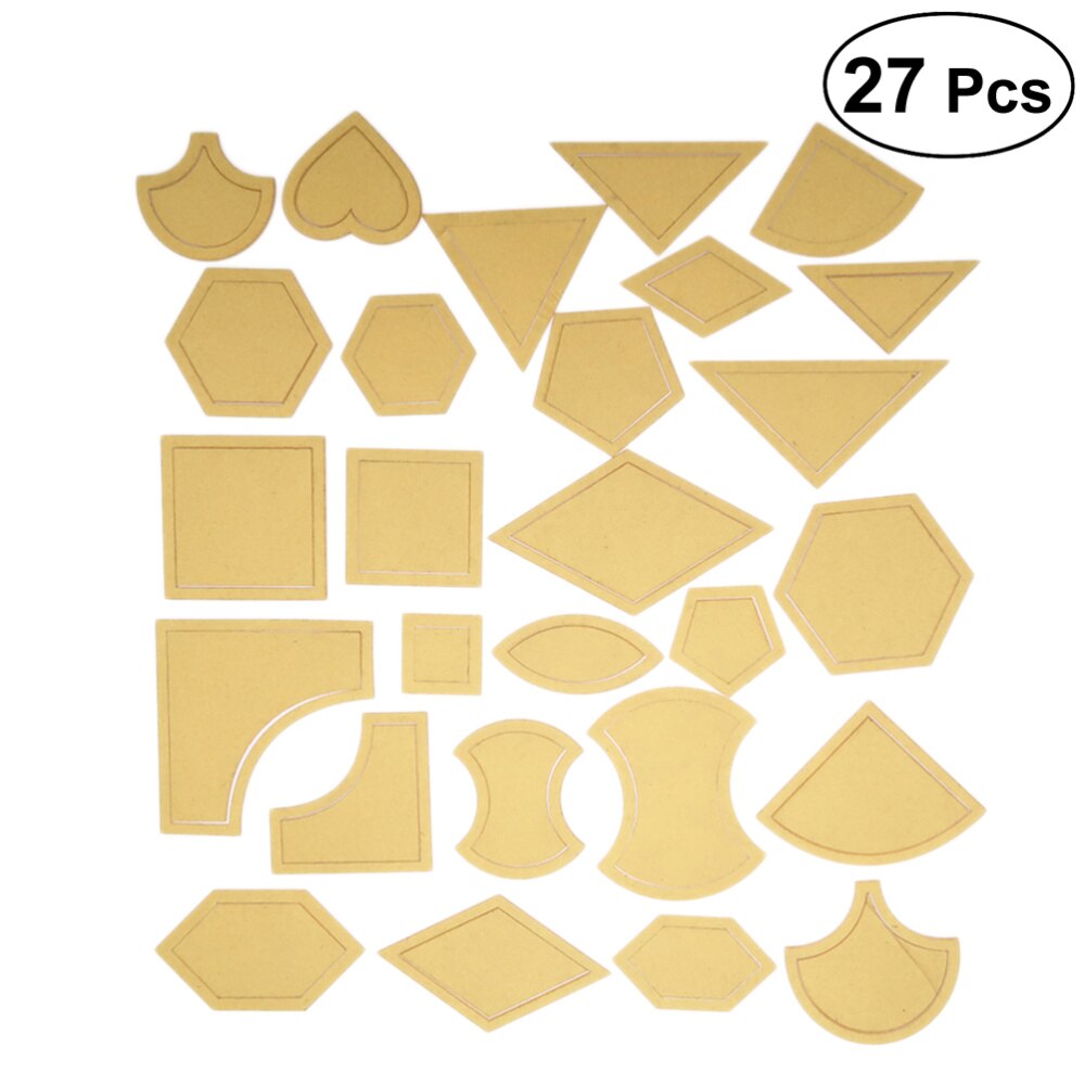 27pcs Quilting Templates Transparent Die Plate Sew Grandado