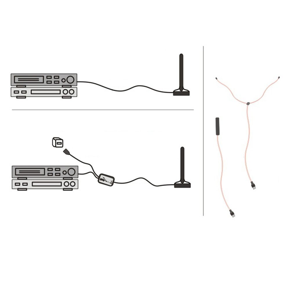 ANT-108 3.2m 75 Ohm FM Radio Aerial Cable Female Connector for Indoor Home Audio Radio Stereo Receiver