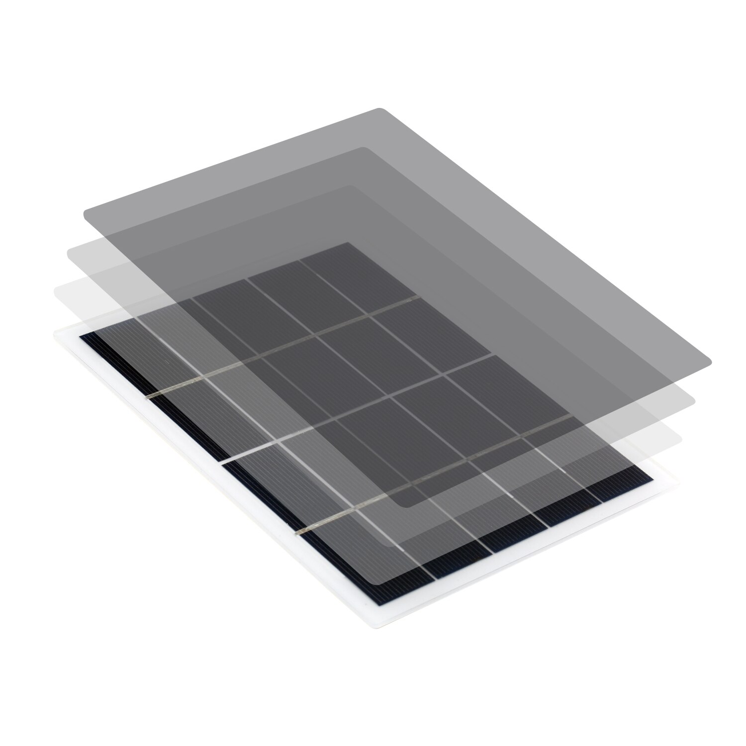 3W 5V Solar Panel Polycrystalline Silicon Solar Cell DIY Waterproof Camping Portable Power Solar Panel Compatible for Garden