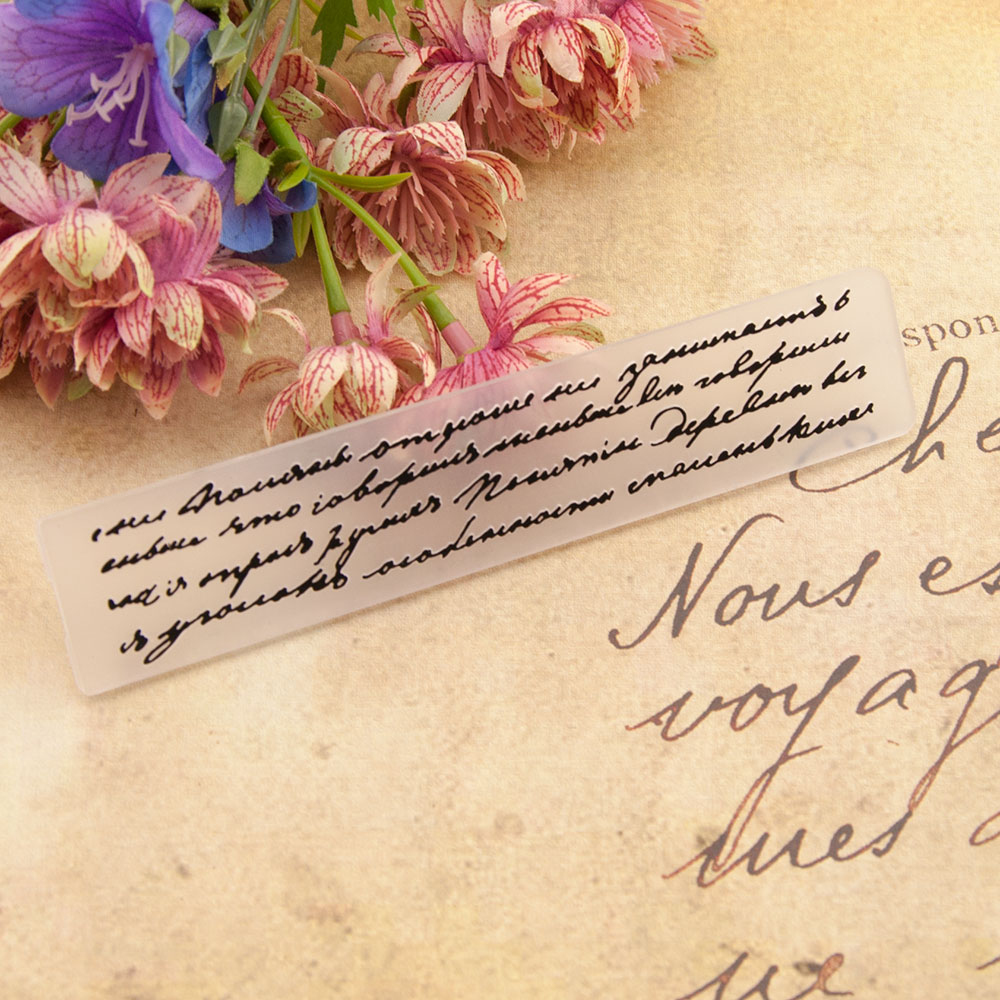 Plantilla de plástico para álbum de recortes, suministros de decoración hechos a mano para manualidades, tarjetas de álbum de fotos, 26 diseños, 15x3cm: Marrón