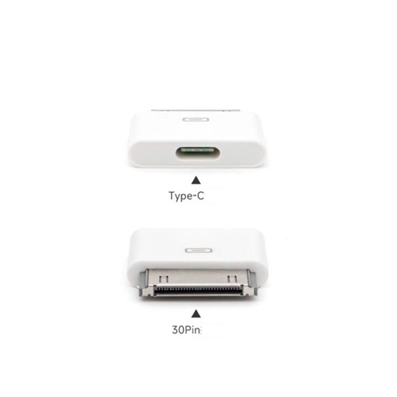 Convertisseur adaptateur 8 broches femelle à 30 broches mâle, pour iPhone 4 4S iPad 2 3 iPad Touch 3 4, pour chargeurs ou stations d'accueil: WHITE